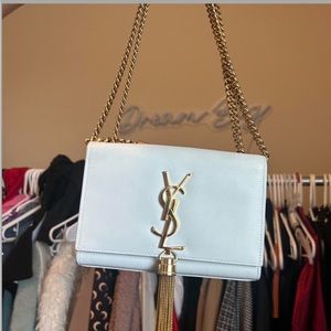 White YSL bag excellent condition, w/ COA